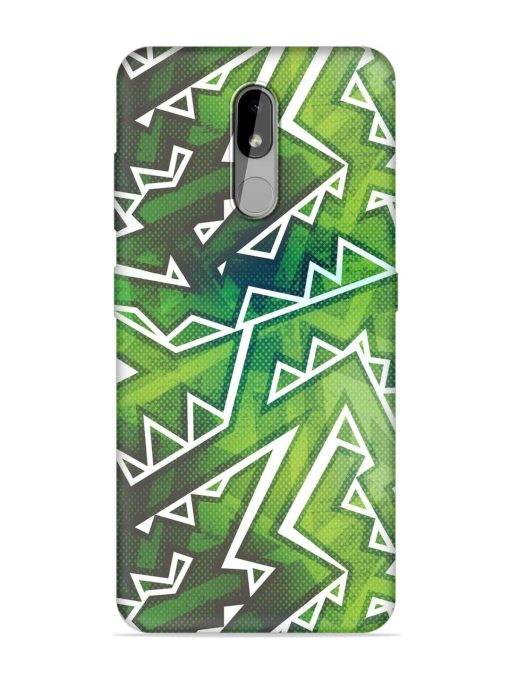 Green Graffiti Seamless Embossed Soft Silicone Case for Nokia 3.2 Zapvi