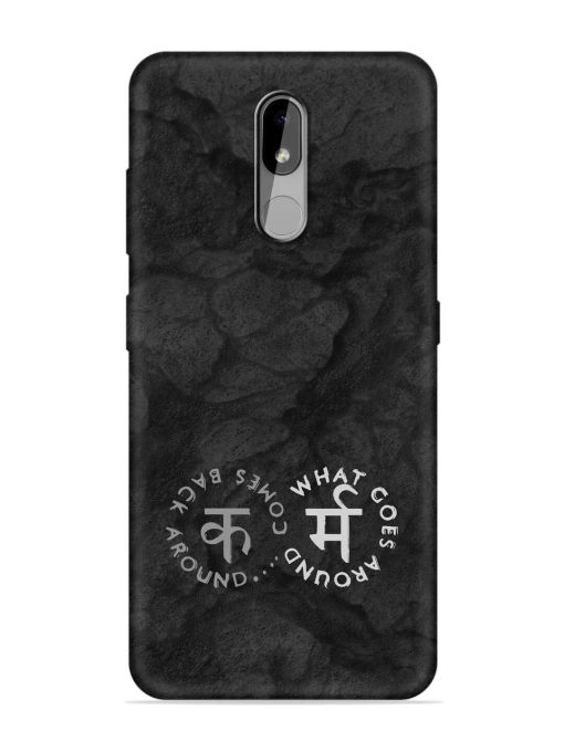 Karma Hindi Word Embossed Soft Silicone Case for Nokia 3.2