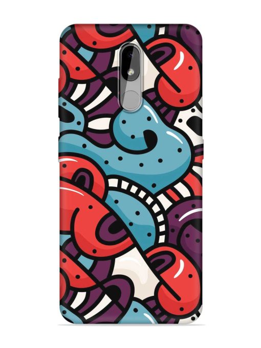 Seamless Backdrop Colorful Embossed Soft Silicone Case for Nokia 3.2