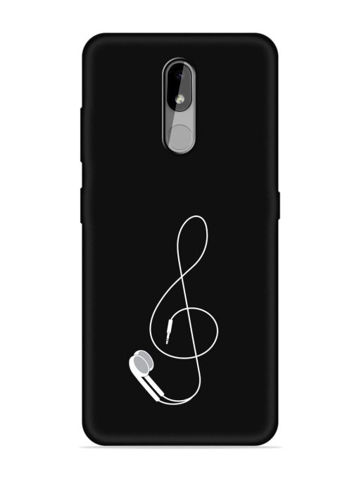 Music Earphone Vector Embossed Soft Silicone Case for Nokia 3.2 Zapvi