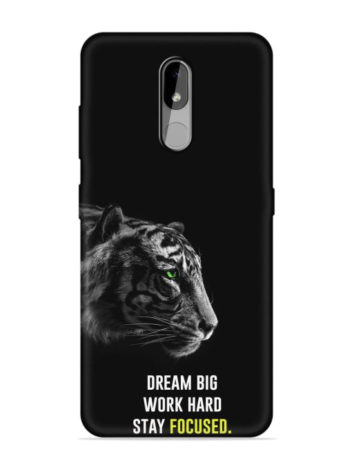 Dream Big Work Hard Embossed Soft Silicone Case for Nokia 3.2