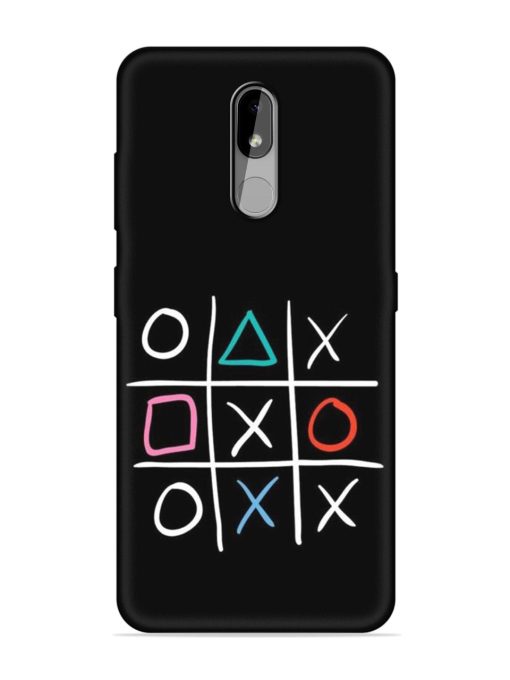 Super Neon Tic-Tac-Toe Embossed Soft Silicone Case for Nokia 3.2 Zapvi