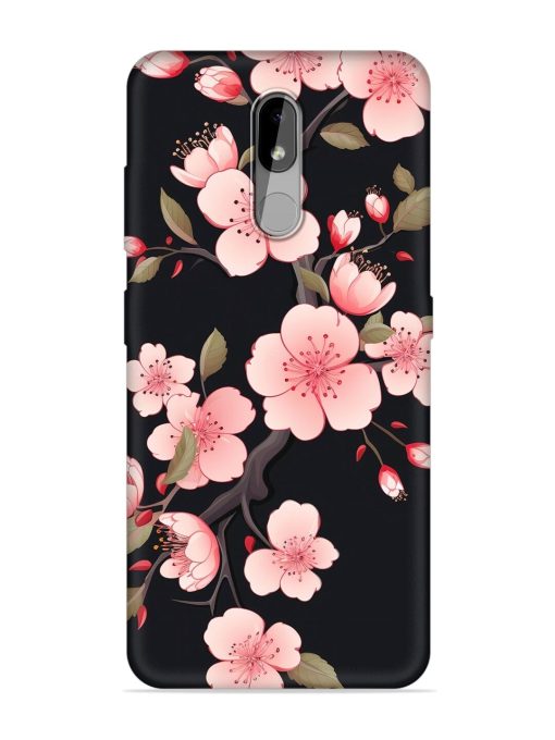 Cherry Blossom Embossed Soft Silicone Case for Nokia 3.2 Zapvi