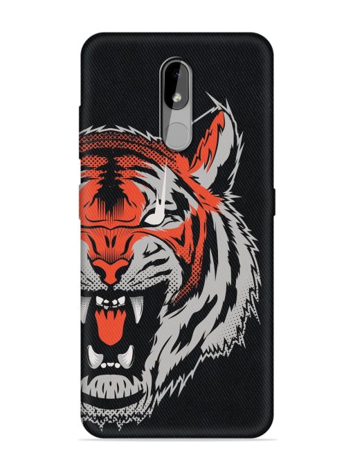 Tiger Aggression Embossed Soft Silicone Case for Nokia 3.2 Zapvi