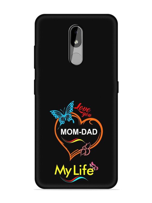 Love You Mom Dad Embossed Soft Silicone Case for Nokia 3.2 Zapvi