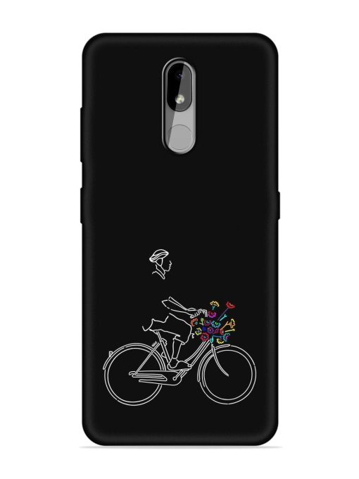 Minimalist Cycle Art Embossed Soft Silicone Case for Nokia 3.2 Zapvi