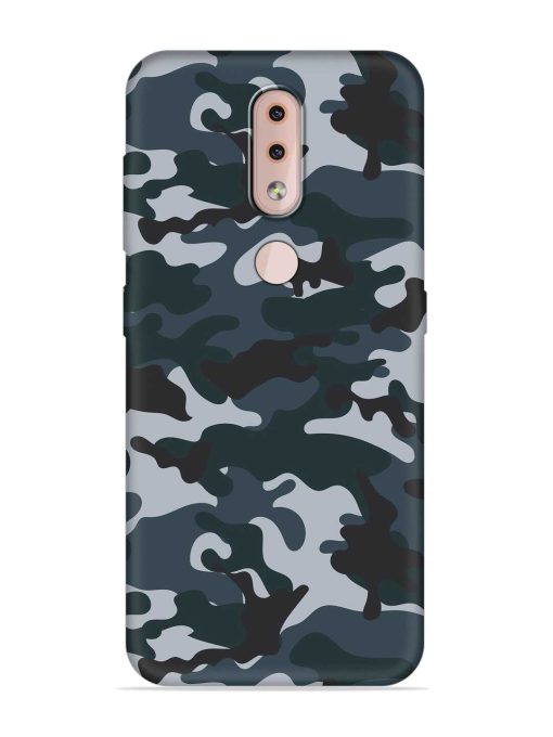 Dark Blue Army Military Art Embossed Soft Silicone Case for Nokia 4.2 Zapvi