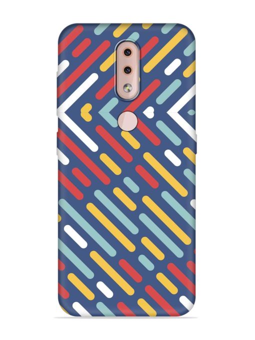 Colored Lines Embossed Soft Silicone Case for Nokia 4.2 Zapvi