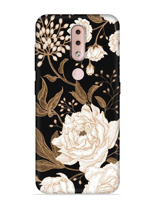 Peonies Roses Floral Embossed Soft Silicone Case for Nokia 4.2 Zapvi