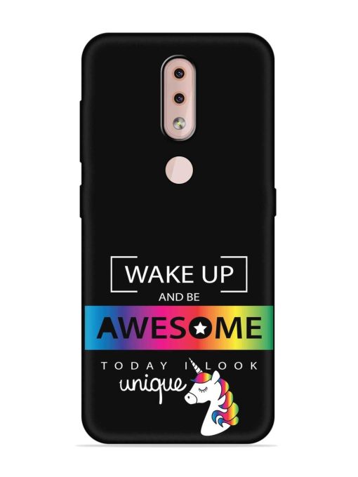 Inspirational Quote Unicorn Embossed Soft Silicone Case for Nokia 4.2 Zapvi