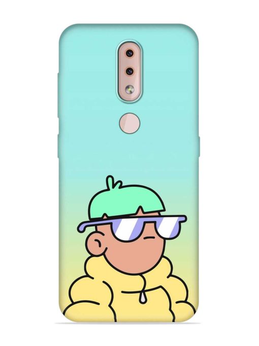 Doodles Cool Character Embossed Soft Silicone Case for Nokia 4.2 Zapvi