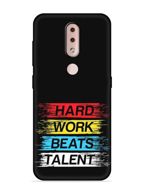 Hard Work Beats Embossed Soft Silicone Case for Nokia 4.2