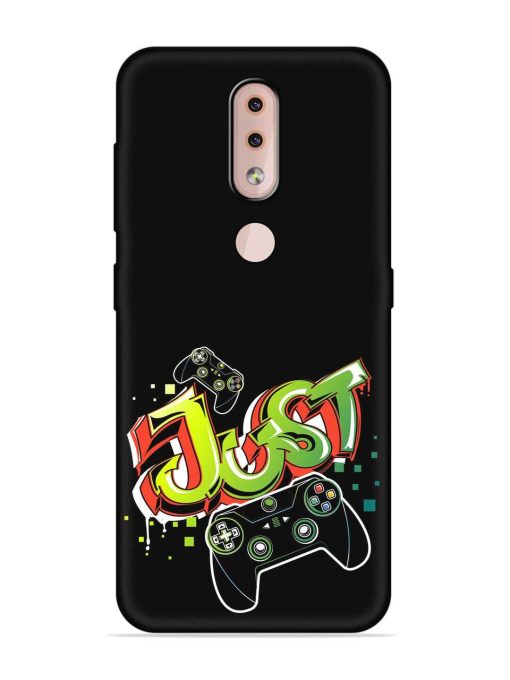 Graffiti Gamepad Illustration Embossed Soft Silicone Case for Nokia 4.2