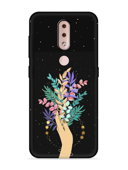 Flower On Hand Embossed Soft Silicone Case for Nokia 4.2