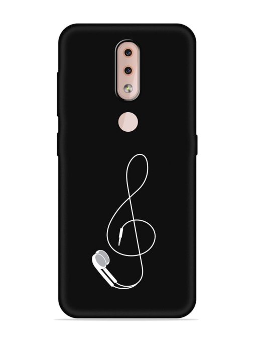 Music Earphone Vector Embossed Soft Silicone Case for Nokia 4.2 Zapvi