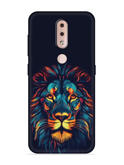 Colorful Lion Embossed Soft Silicone Case for Nokia 4.2