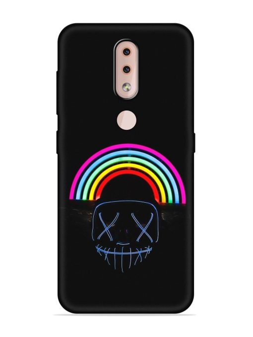 Mask Rainbow Embossed Soft Silicone Case for Nokia 4.2 Zapvi