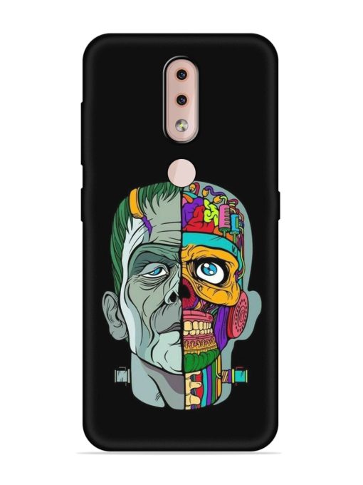 Men Vs Skull Embossed Soft Silicone Case for Nokia 4.2