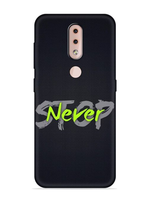 Never Stop Embossed Soft Silicone Case for Nokia 4.2 Zapvi