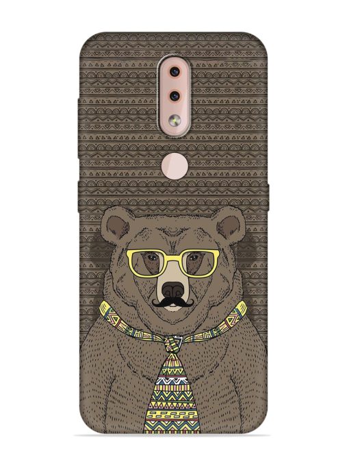 Grizzly Bear Embossed Soft Silicone Case for Nokia 4.2 Zapvi