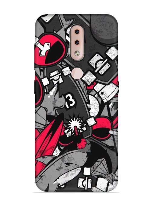 Fictional Doodle Embossed Soft Silicone Case for Nokia 4.2 Zapvi