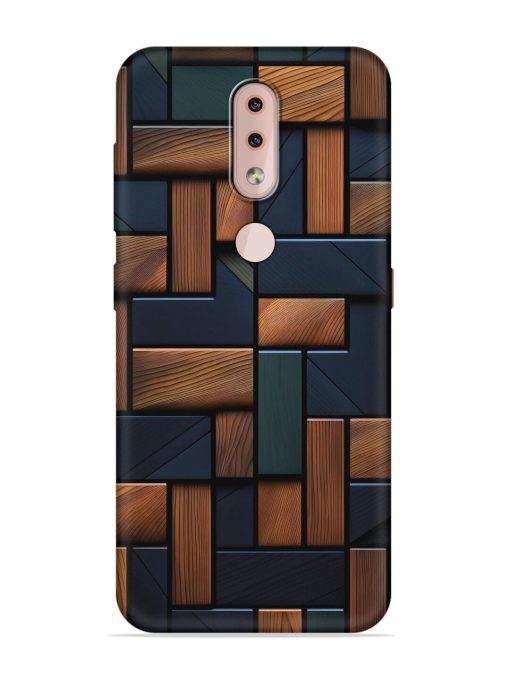 Wooden Background Cubes Embossed Soft Silicone Case for Nokia 4.2 Zapvi