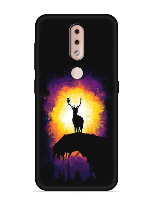 Elk Animal Art Embossed Soft Silicone Case for Nokia 4.2 Zapvi