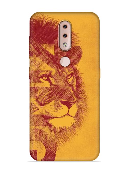 Gold Lion Crown Art Embossed Soft Silicone Case for Nokia 4.2 Zapvi