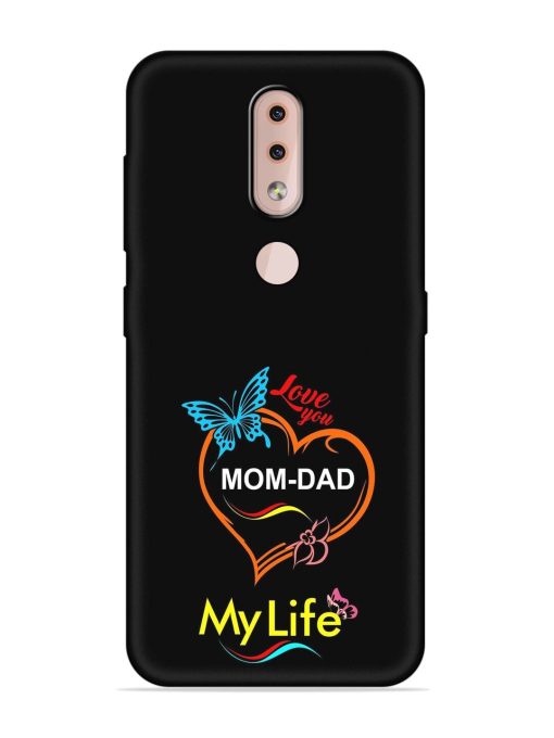 Love You Mom Dad Embossed Soft Silicone Case for Nokia 4.2 Zapvi