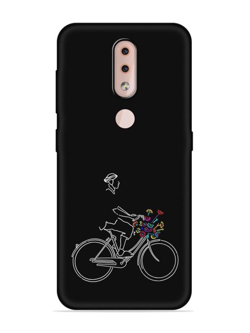 Minimalist Cycle Art Embossed Soft Silicone Case for Nokia 4.2 Zapvi