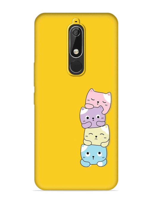 Cartoon Anime Embossed Soft Silicone Case for Nokia 5.1