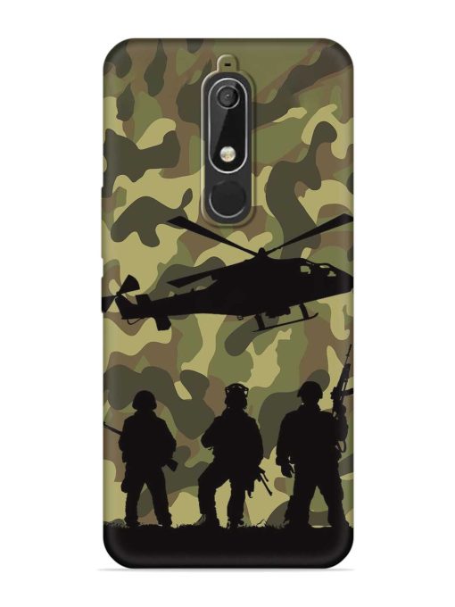 Army Heros Embossed Soft Silicone Case for Nokia 5.1