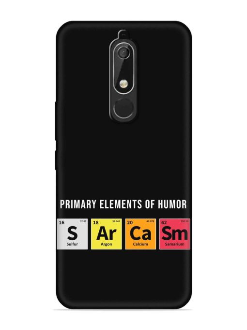 Primary Elements Humor Embossed Soft Silicone Case for Nokia 5.1 Zapvi