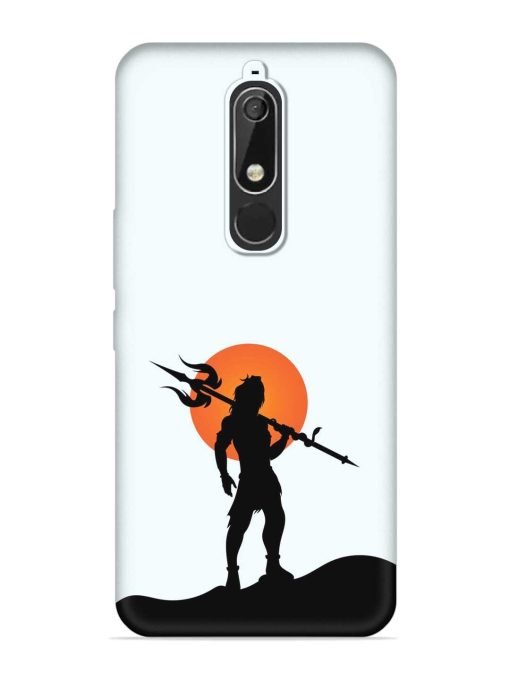 Lord Mahadev Trendy Embossed Soft Silicone Case for Nokia 5.1 Zapvi