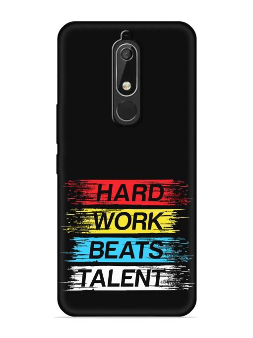 Hard Work Beats Embossed Soft Silicone Case for Nokia 5.1 Zapvi