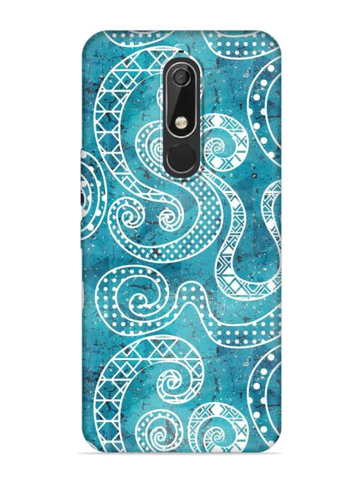 Vintage Curved Seamless Embossed Soft Silicone Case for Nokia 5.1 Zapvi