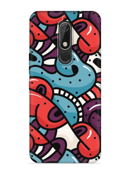 Seamless Backdrop Colorful Embossed Soft Silicone Case for Nokia 5.1