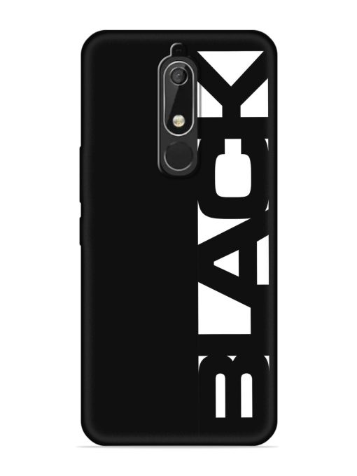 Black Typo Embossed Soft Silicone Case for Nokia 5.1