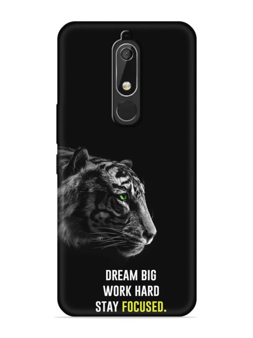 Dream Big Work Hard Embossed Soft Silicone Case for Nokia 5.1 Zapvi