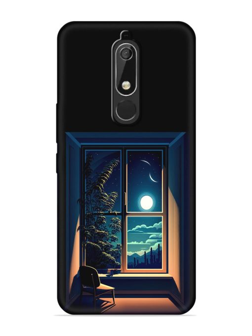 Night View At Window Embossed Soft Silicone Case for Nokia 5.1 Zapvi