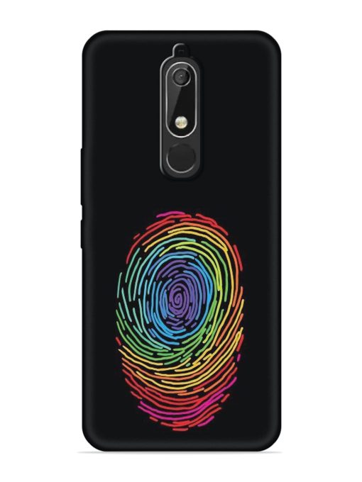 Fingerprint Of Thumb Art Embossed Soft Silicone Case for Nokia 5.1 Zapvi