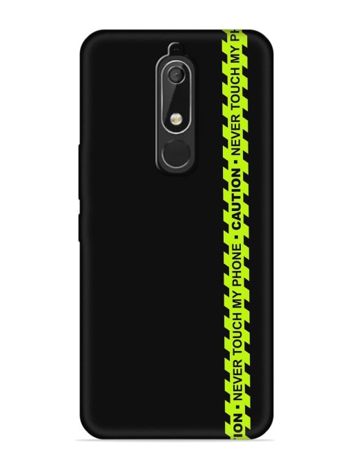 Never Touch My Phone Embossed Soft Silicone Case for Nokia 5.1