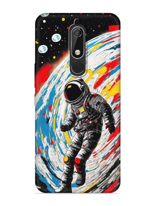 Astronaut Art Embossed Soft Silicone Case for Nokia 5.1 Zapvi