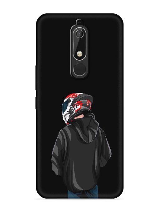 Motorcycle Rider Embossed Soft Silicone Case for Nokia 5.1