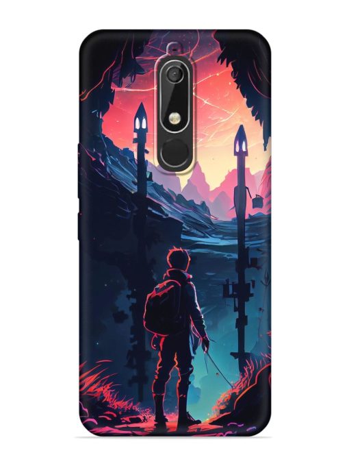 Cgs Artwork Embossed Soft Silicone Case for Nokia 5.1 Zapvi