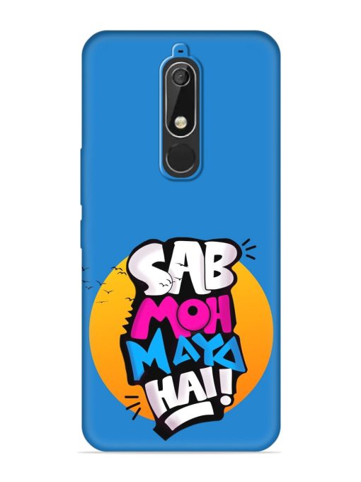 Sab Moh Moya Embossed Soft Silicone Case for Nokia 5.1 Zapvi