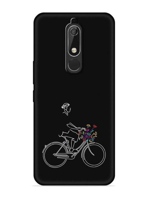 Minimalist Cycle Art Embossed Soft Silicone Case for Nokia 5.1