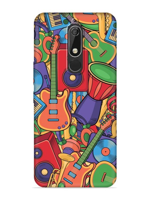 Colorful Music Art Embossed Soft Silicone Case for Nokia 5.1 Zapvi