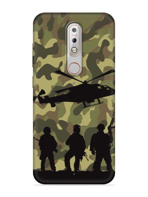 Army Heros Embossed Soft Silicone Case for Nokia 5.1 Plus Zapvi