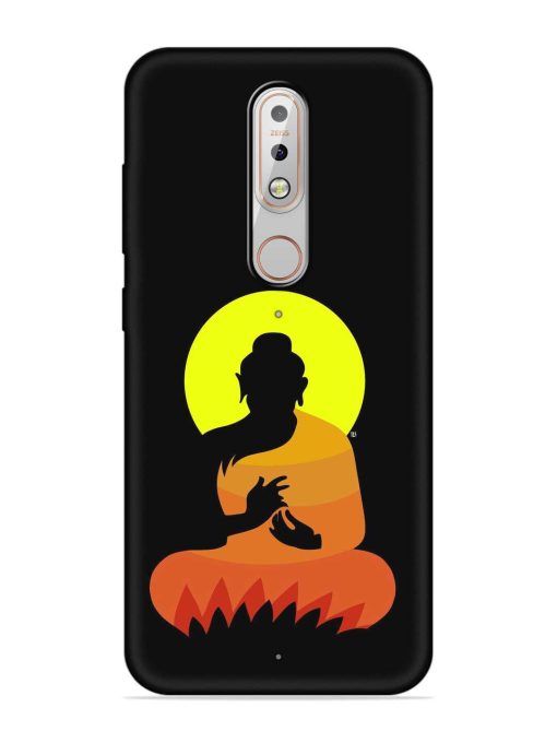 Buddha Art Black Embossed Soft Silicone Case for Nokia 5.1 Plus Zapvi